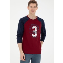 U.S. Polo Assn. Erkek Bordo Sweatshirt