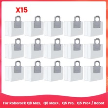 Bireaom Roborock Q8 Max, Q8 Max+, Q5 Pro, Q5 Pro+ Robot Süpürge Aksesuarları Için 15 Adet Toz Torbası (Yurt Dışından)