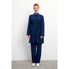 Leora Tunik Pantolon Takım - Indigo