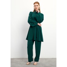 Leora Tunik Pantolon Takım - Zümrüt