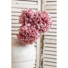 Güleç Yapay Çiçek Yapay Vazo Çiçeği Ortanca 75  cm  5 Dal Pembe