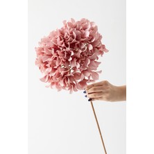 Güleç Yapay Çiçek Yapay Vazo Çiçeği Ortanca 75  cm  5 Dal Pembe