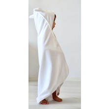 Gürpamuk Home Baby Yumuşacık Pamuklu Kız-Erkek Bebek/yenidoğan Banyo Havlu Kundak 80X80CM Beyaz/tavşan