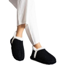 Liger Kadın Panduf | Ev Botu | Ev Ayakkabısı Eva Kalın Hafif Kaymaz Taban Siyah