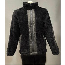 Erkek Siyah Rüzgar Geçirmez Welsoft Çift Cepli Kışlık Mont