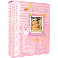 Best Hediye 200’LÜK 10 x 15 cm . Kutulu Bebek Fotoğraf Albümü Pembe