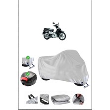Honda Wave 110 Için Arka Çanta Ve Kilit Uyumlu Gri Motosiklet Branda, Güvenli