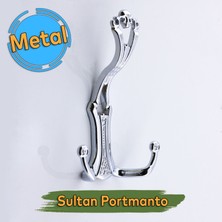 Sultan Portmanto Askı Gümüş Krom Vestiyer Dolap Askılık Askılığı Duvar Banyo Mutfak Elbise Askısı
