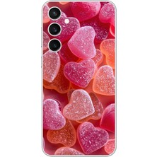 Dali Design Samsung Galaxy S23 Fe Uyumlu Şeffaf Kılıf Şeker Tasarımlı