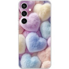 Dali Design Samsung Galaxy S23+ Uyumlu Şeffaf Kılıf Peluş Tasarımlı
