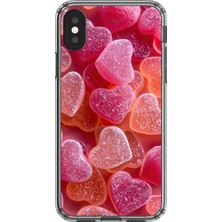 Dali Design iPhone Xs Uyumlu Şeffaf Kılıf Şeker Tasarımlı