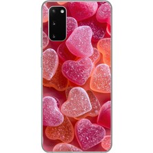 Dali Design Samsung Galaxy S20+ Uyumlu Şeffaf Kılıf Şeker Tasarımlı