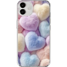 Dali Design iPhone 12 Uyumlu Şeffaf Kılıf Peluş Tasarımlı