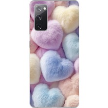 Dali Design Samsung Galaxy S20 Fe Uyumlu Şeffaf Kılıf Peluş Tasarımlı