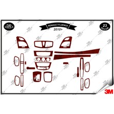Renault Fluance 2010 Torpido Konsol Trim Göğüs Maun Kaplama Set 23 Parça Maun Renk