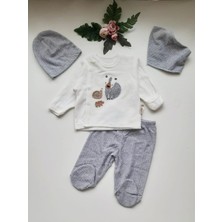 bebexy Yenidoğan Erkek Bebek Kadife Hastane Çıkışı, Bebek Takım 4'lü Set