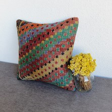 El Dokuma Kilim Kırlent Kılıfı 40X40 cm