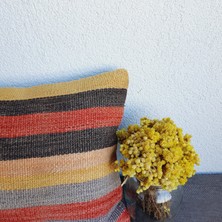 El Dokuma Kilim Kırlent Kılıfı 30X60 cm