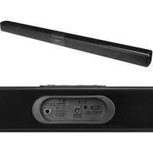 Siyah 10WX2 12V/1.5A Bt USB Aux Tf Kartlı Ev Sinema Soundbar Hoparlör MD-SB101 (4835)