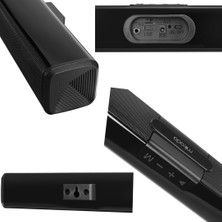 Siyah 10WX2 12V/1.5A Bt USB Aux Tf Kartlı Ev Sinema Soundbar Hoparlör MD-SB101 (4835)