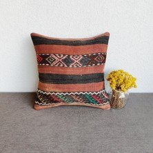 El Dokuma Kilim Kırlent Kılıfı 40X40 cm