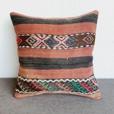 El Dokuma Kilim Kırlent Kılıfı 40X40 cm