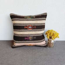El Dokuma Kilim Kırlent Kılıfı 40X40 cm