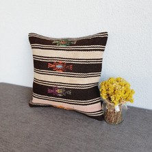 El Dokuma Kilim Kırlent Kılıfı 40X40 cm