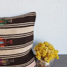 El Dokuma Kilim Kırlent Kılıfı 40X40 cm