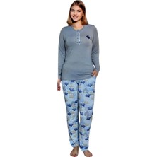 Limissi Viskon Alt Desenli Pijama Takımı