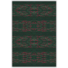 The Reef Design Yeşil Pamuk Kilim Görünümlü Halı Dijital Baskılı Halı Dokuma Tabanlı Kaymaz Oturma Odası Halısı