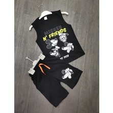 2025 Yaz Yeni Sezon Alt Üst 1 Takım 2 Parça Baskılı  Penye Atlet Takım