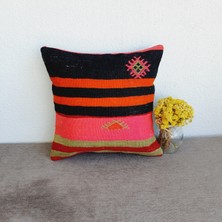 El Dokuma Kilim Kırlent Kılıfı 40X40 cm