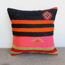 El Dokuma Kilim Kırlent Kılıfı 40X40 cm