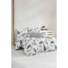 Çift Kişilik Ranforce Nevresim Takımı %100 Pamuklu Yaprak Desen