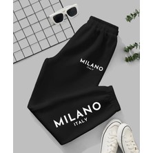 Kids Face Özel Tasarım Milano Italy Baskılı Ter Tumayan Yazlık Kız Çocuk Jogger Eşofman Altı