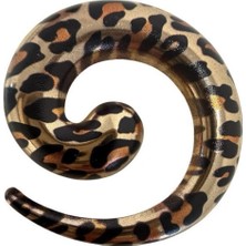 Leopar Desenli Büyük Boy Kadın Küpe