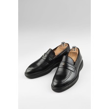 Black Cafu 2218 Hakiki Deri Erkek Casual Siyah