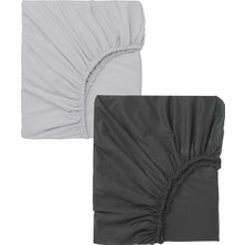 North Online 2 Adet Pamuklu ve Lastikli 60 x 120 x 15 cm Penye Bebek Çarşaf