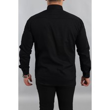 Erkek Mint Slim Fit Dar Kalıp Pamuklu Kot Gömlek