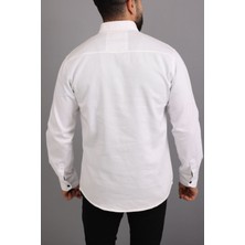 Erkek Mint Slim Fit Dar Kalıp Pamuklu Kot Gömlek