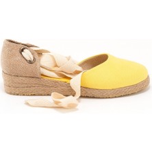 Star Tombis Elişi Hasır Jüt Bileğe Bağlı Ipli Günlük Kadın Espadril Handmade
