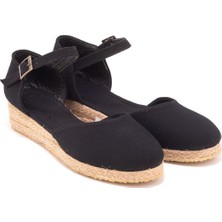 Star Tombis Elişi Hasır 3cm Topuklu Bantlı Günlük Kadın Espadril Handmade