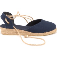 Star Tombis Elişi Hasır Jüt Bileğe Bağlı Ipli Günlük Kadın Espadril Handmade