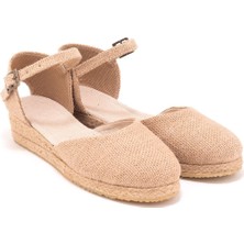 Star Tombis Elişi 3cm Arkası Az Açık Hasır Jüt Bantlı Günlük Kadın Espadril Handmade