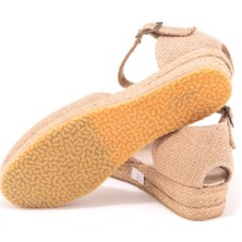 Star Tombis Elişi 3cm Arkası Az Açık Hasır Jüt Bantlı Günlük Kadın Espadril Handmade