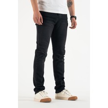 Erkek Füme Slim Fit Dar Kesim Pamuklu Esnek Jean Kot Denim Pantolon