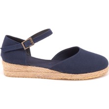 Star Tombis Elişi Hasır 3cm Topuklu Bantlı Günlük Kadın Espadril Handmade