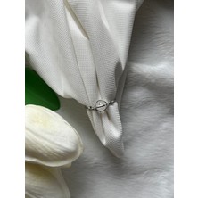 Pel Design Kristal Kuvars Taşı Ayarlanabilir Çelik Tel Yüzük