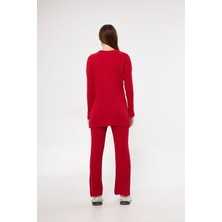 Kadın Lila Kadın Fitilli Raporlu & Eşofman, Gündelik Ev Giyim Pijama Takımı